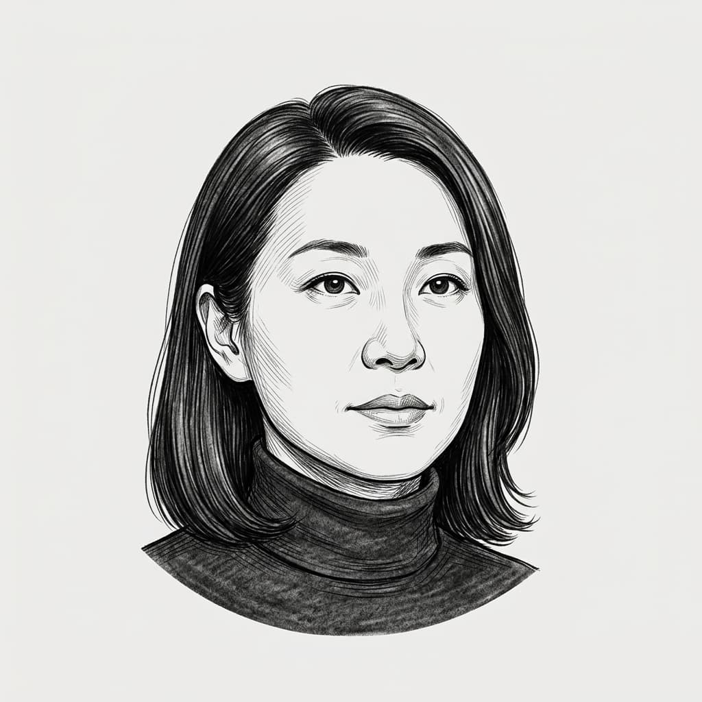 Illustrated portrait, internal comms
