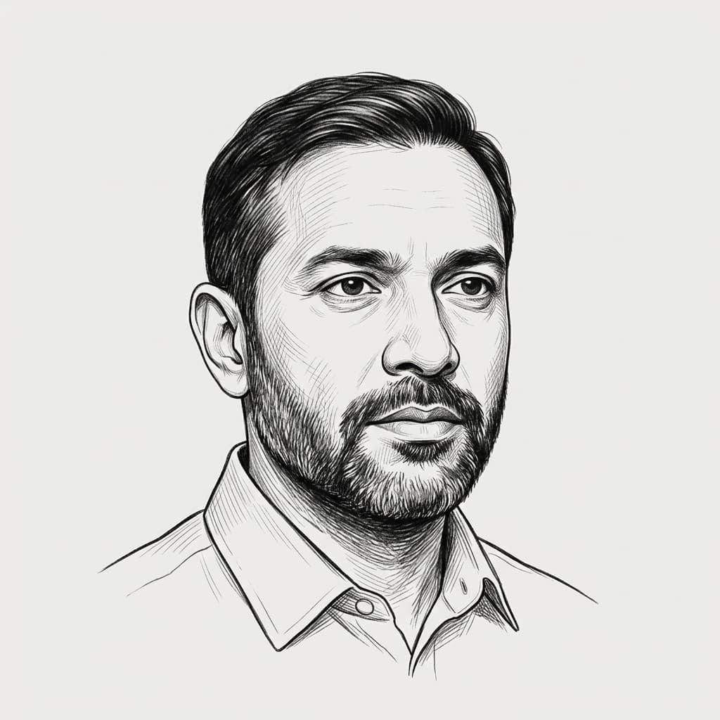 Illustrated portrait, info security